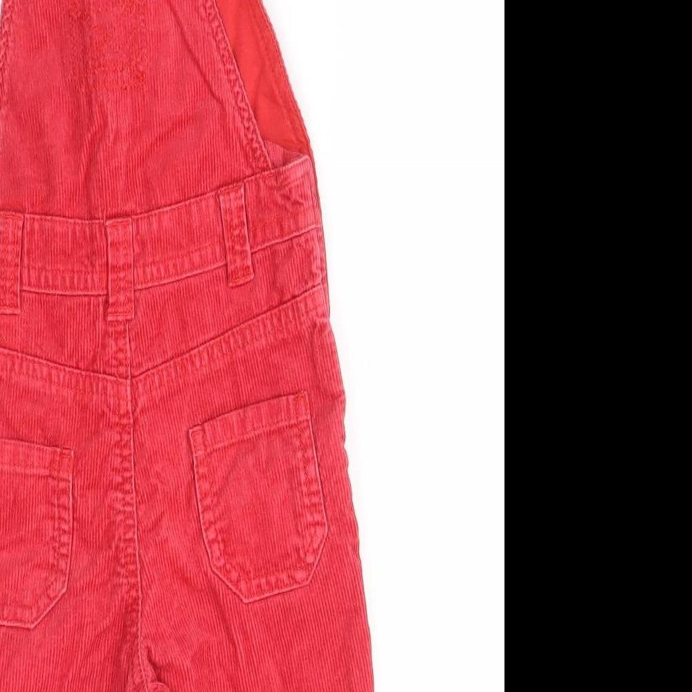 John Lewis Baby Red   Dungaree One-Piece Size 6-9 Months