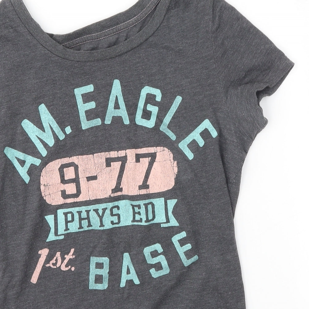 American Eagle Outfitters Womens Grey   Basic T-Shirt Size XS