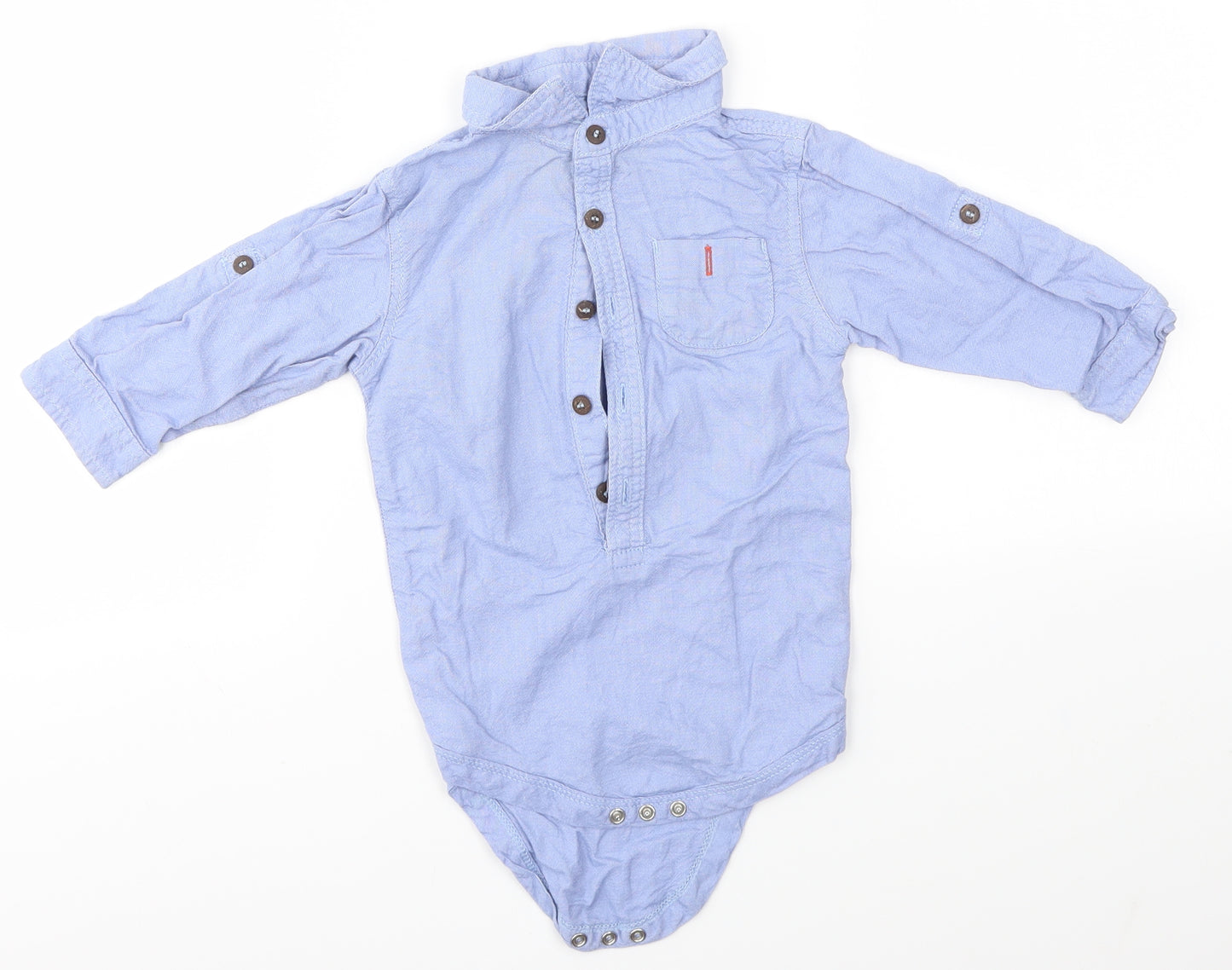 Nutmeg Baby Blue   Babygrow One-Piece Size 9-12 Months