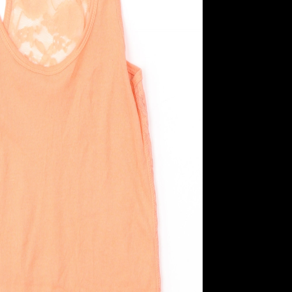 American Eagle Outfitters Womens Orange   Basic Tank Size XS
