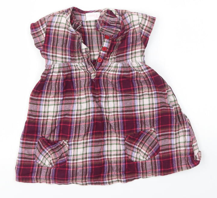 NEXT Baby Pink Check A-Line Size 12-18 Months