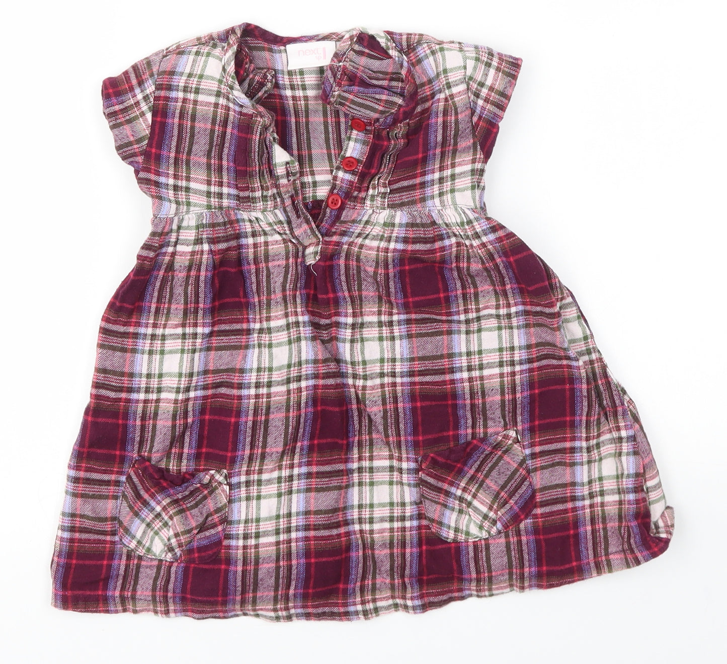 NEXT Baby Pink Check  A-Line  Size 12-18 Months