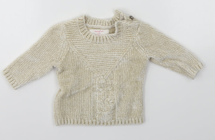 F&F Baby Ivory   Pullover Jumper Size 0-3 Months