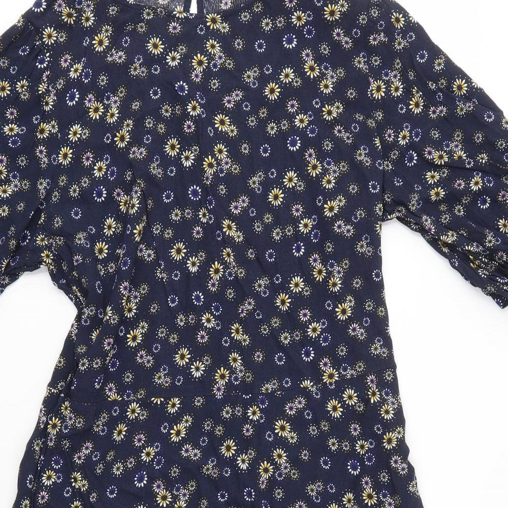 NEXT Womens Blue Floral  A-Line  Size 14