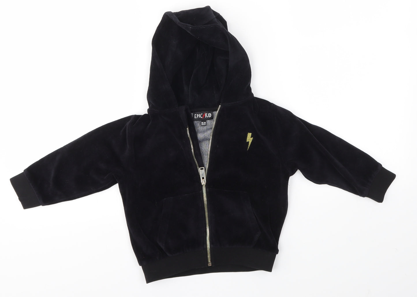 EPIC KID Baby Black   Full Zip Jumper Size 18-24 Months