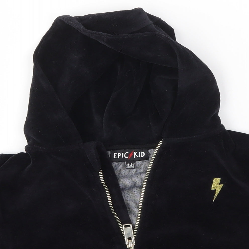 EPIC KID Baby Black   Full Zip Jumper Size 18-24 Months