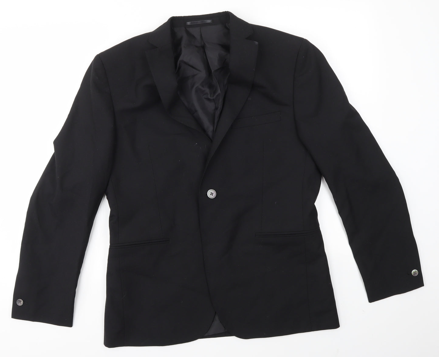 T.M.Lewin Mens Black   Jacket Suit Jacket Size 36