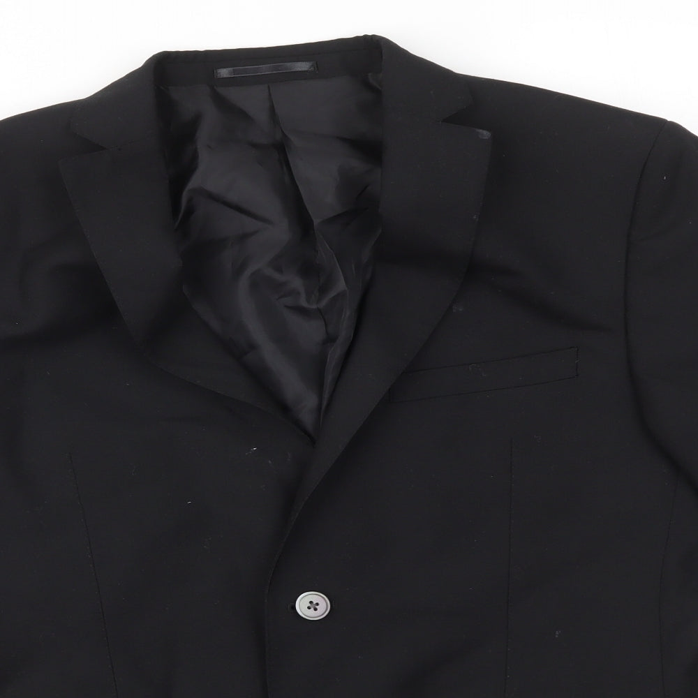 T.M.Lewin Mens Black   Jacket Suit Jacket Size 36