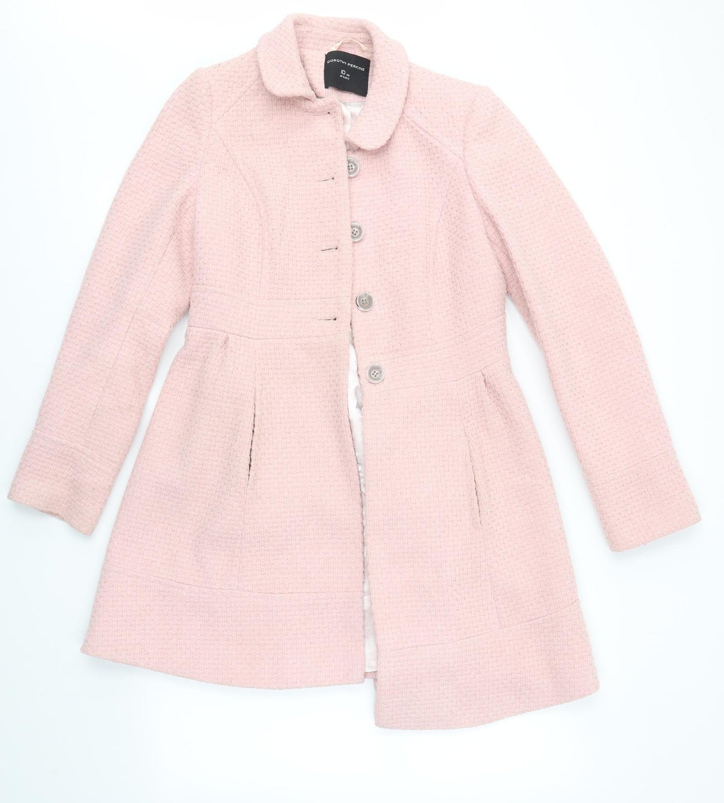 Dorothy Perkins Womens Pink   Overcoat Coat Size 10