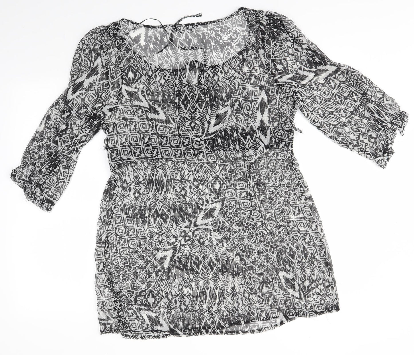 F&F Womens Multicoloured   Basic Blouse Size 12  - SHEER