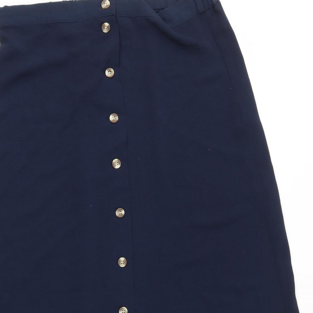 Vera Moda Womens Blue   A-Line Skirt Size L