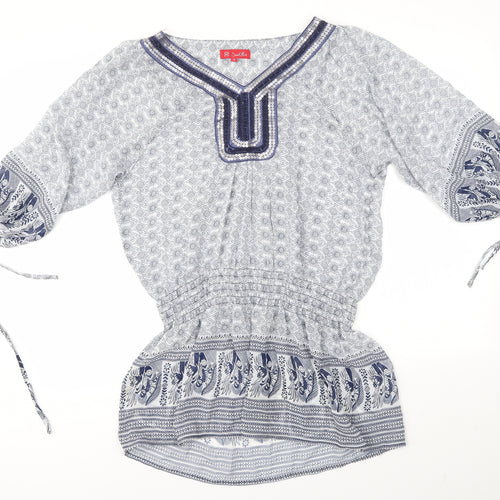 SWEET MISS Womens Blue   Basic Blouse Size S