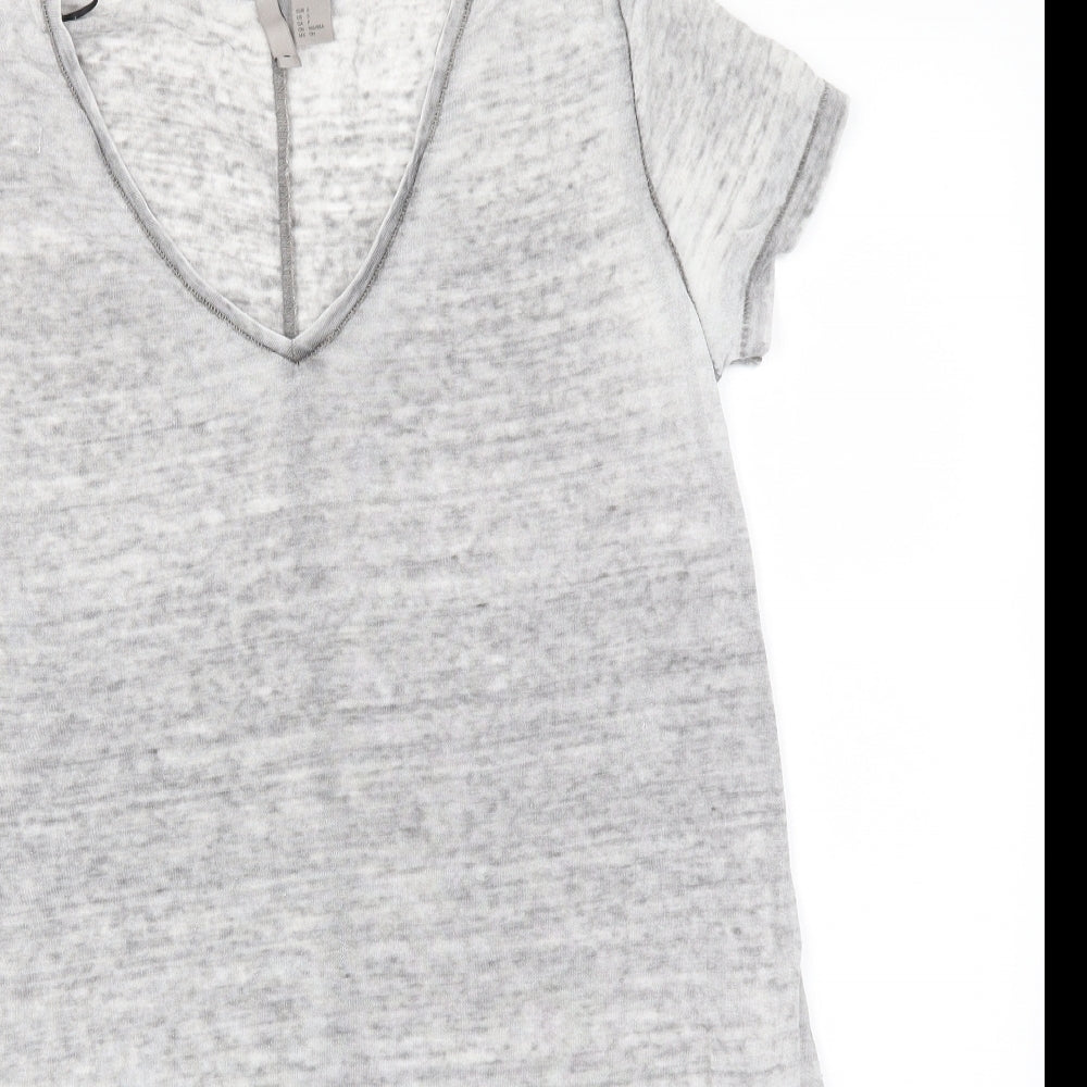 H&M Womens Grey   Basic T-Shirt Size S