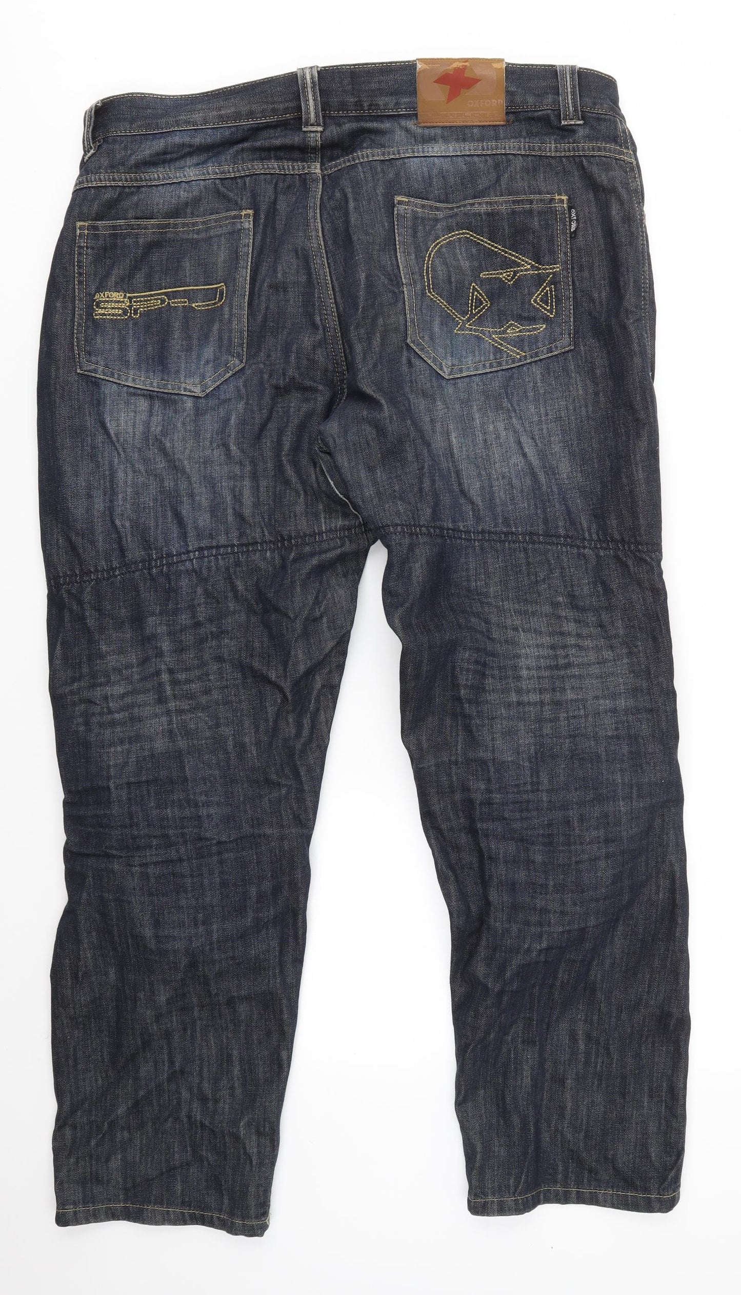 Oxford Mens Blue   Straight Jeans Size 38 in L29 in - Knee Pads MOTORBIKE