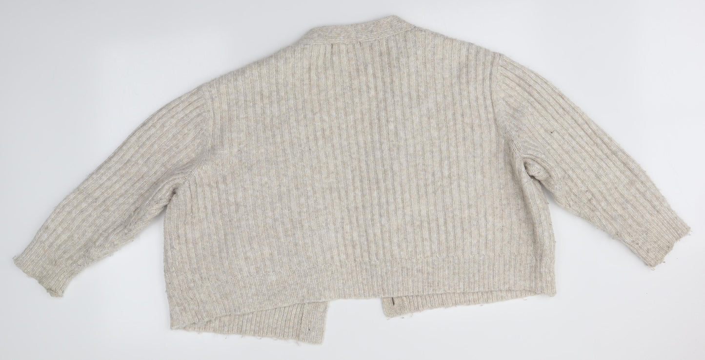 M&S Womens Beige   Cardigan Jumper Size XL
