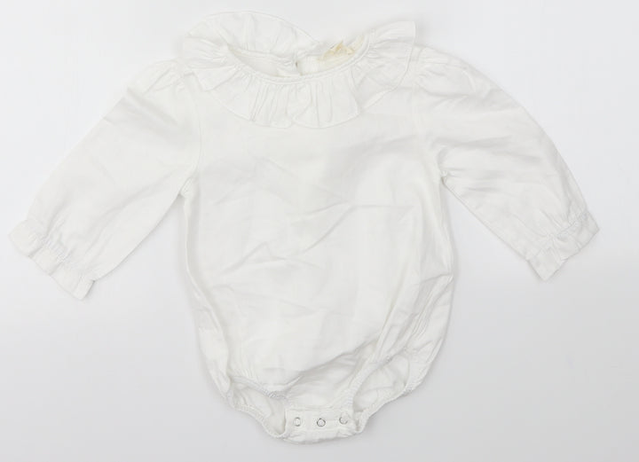 LE PETIT MICO Baby White Basic Blouse Size 12-18 Months