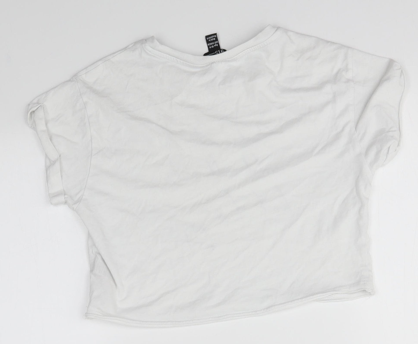 New Look Girls White   Basic T-Shirt Size 10-11 Years