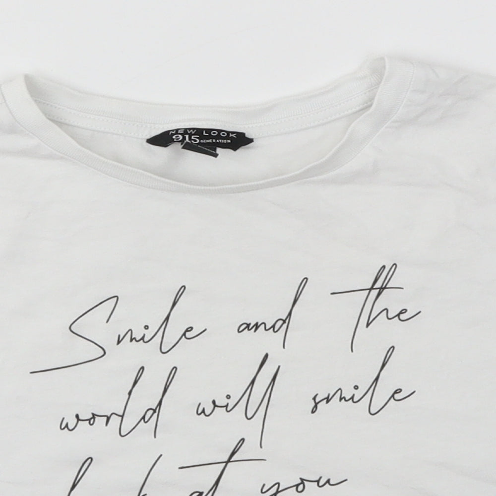 New Look Girls White   Basic T-Shirt Size 10-11 Years