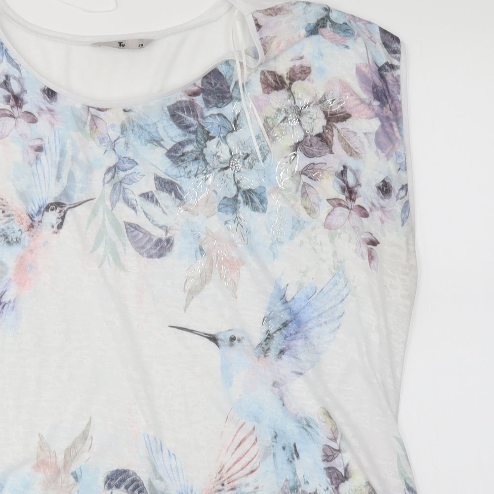 TU Womens Multicoloured Floral  Basic T-Shirt Size 20