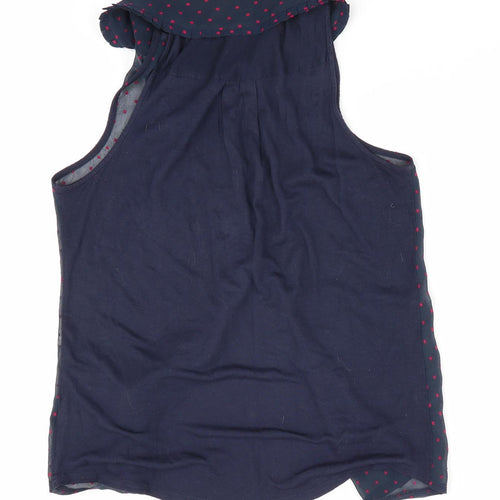 NEXT Womens Blue Polka Dot  Basic Blouse Size 6