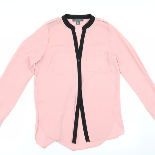 Primark Womens Pink   Basic Blouse Size 4  - Mandarin Collar