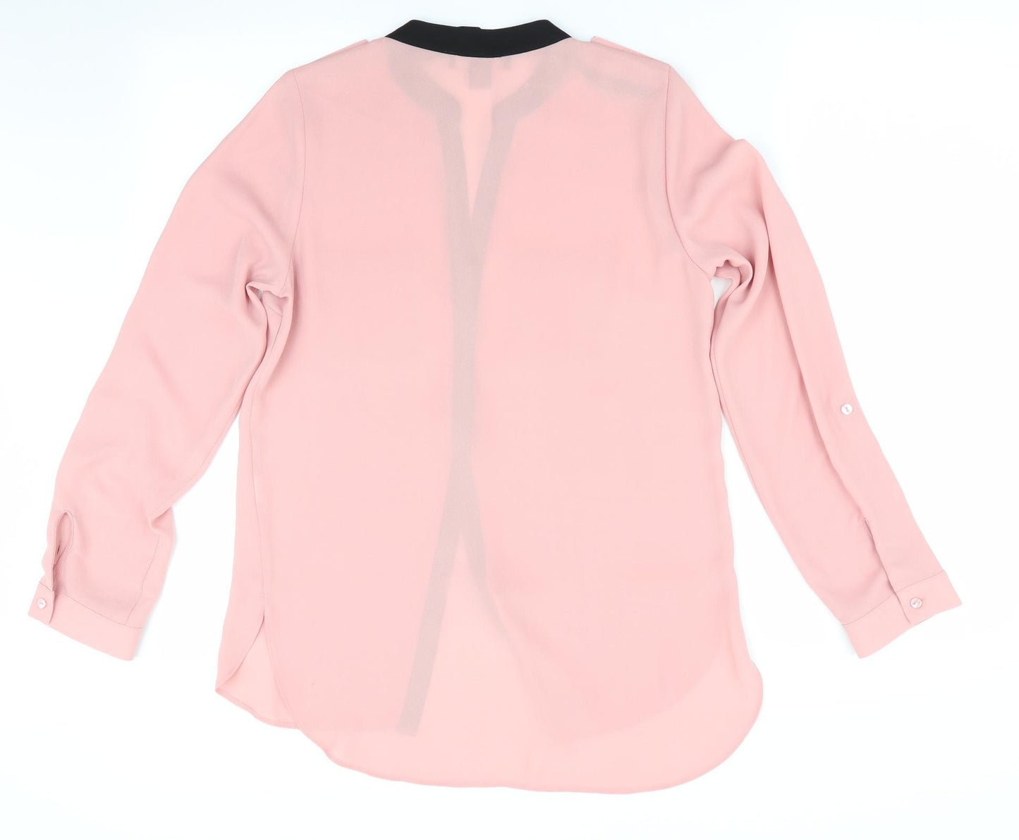 Primark Womens Pink   Basic Blouse Size 4  - Mandarin Collar