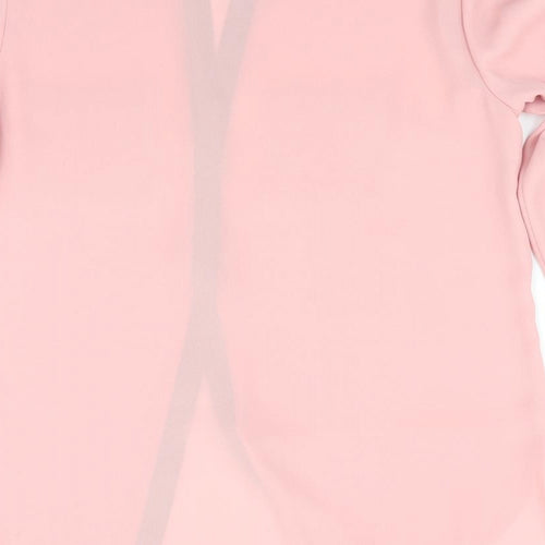 Primark Womens Pink   Basic Blouse Size 4  - Mandarin Collar