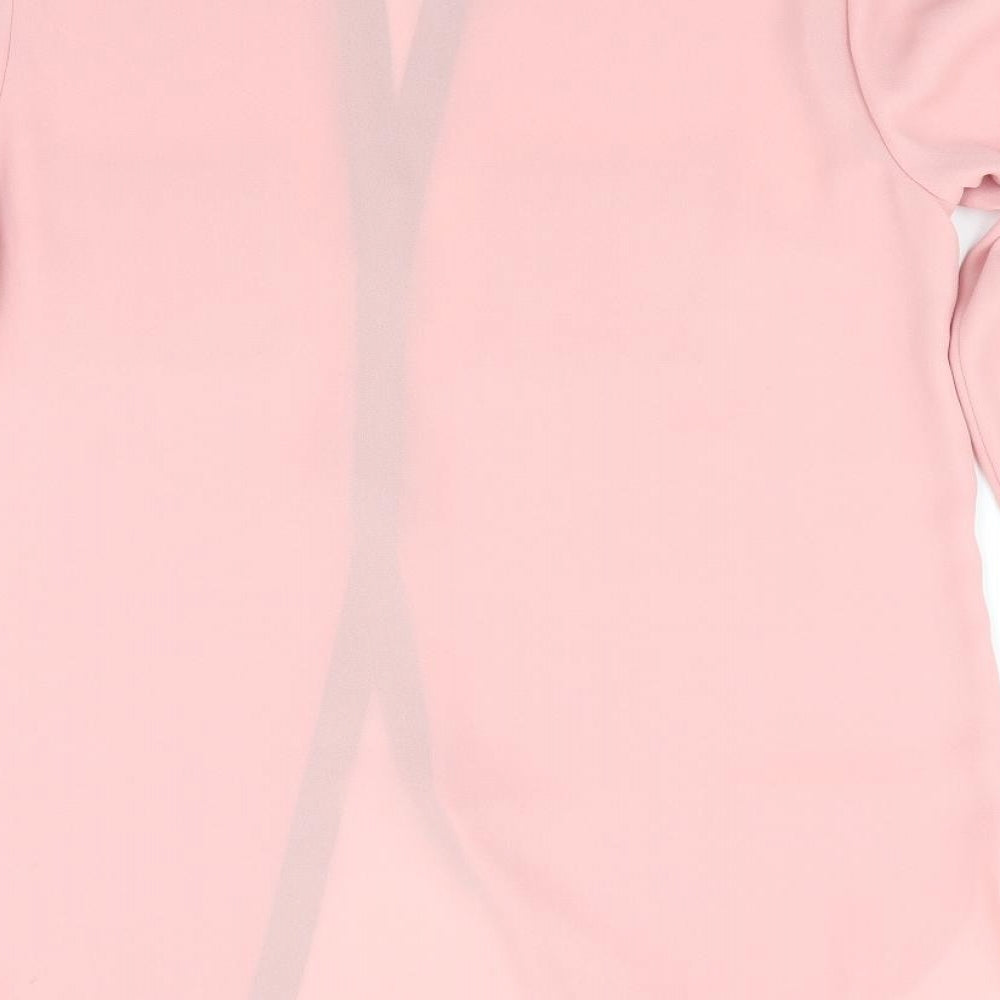 Primark Womens Pink   Basic Blouse Size 4  - Mandarin Collar
