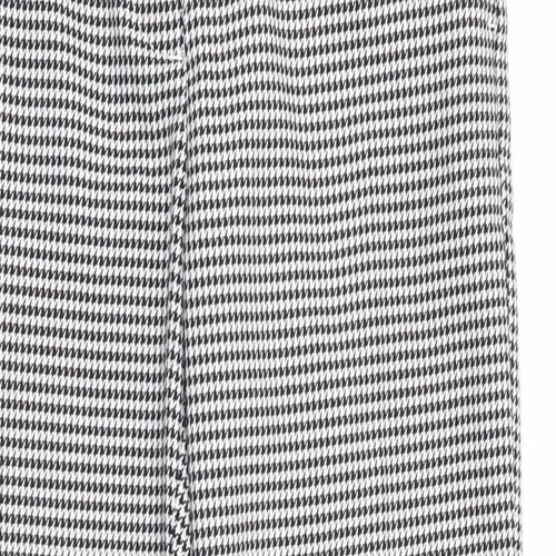 H&M Womens Black Houndstooth  Capri Trousers Size 6 L25 in