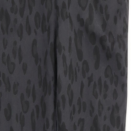 Divided Womens Black Animal Print  Jegging Trousers Size 6 L28 in - Side Zip