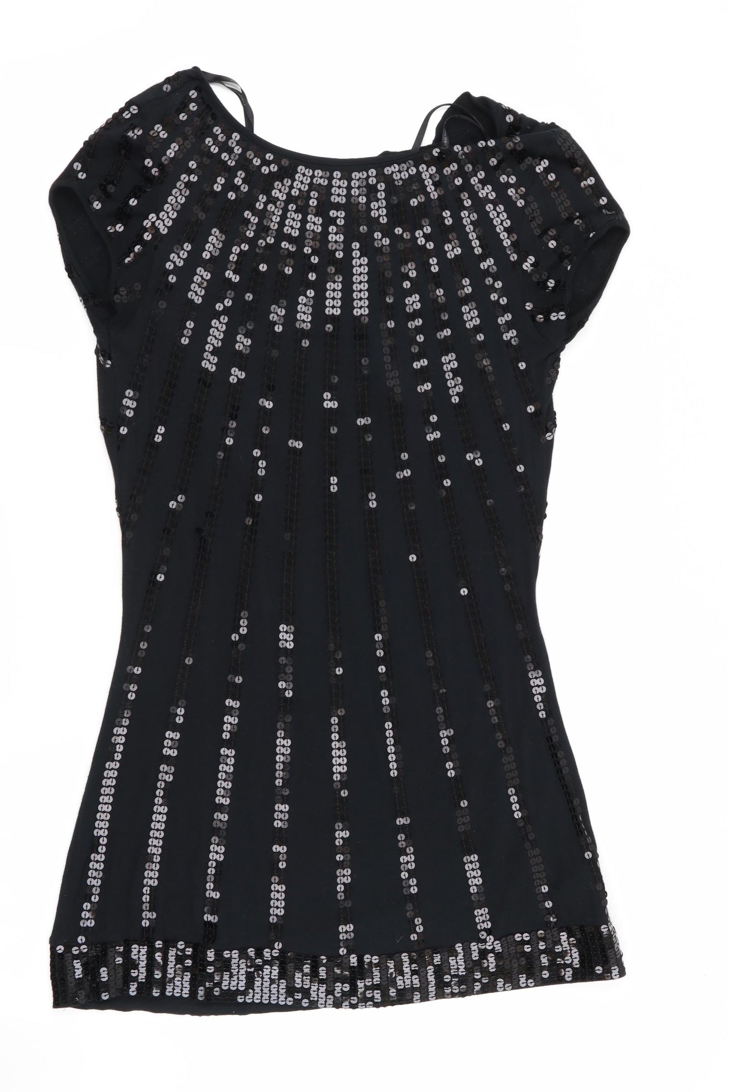 Dorothy Perkins Womens Black   Bodycon  Size 12  - Sequins all over - cowl back