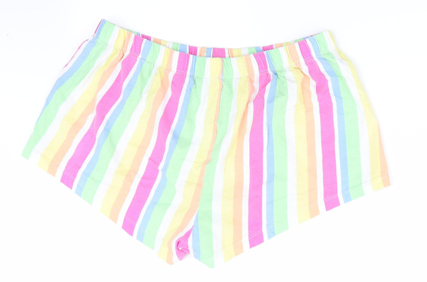 Primark Womens Multicoloured Striped  Paperbag Shorts Size 12
