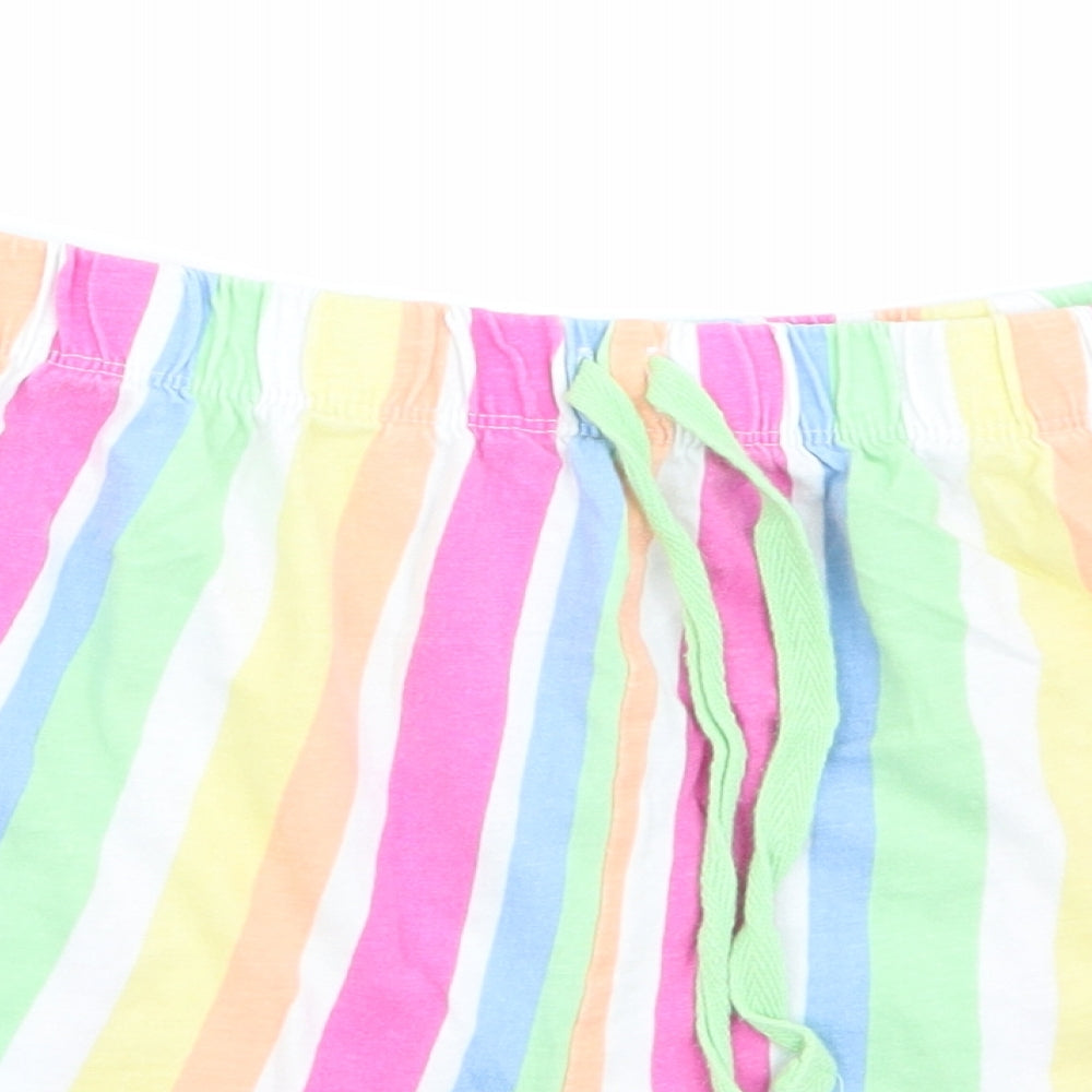 Primark Womens Multicoloured Striped  Paperbag Shorts Size 12