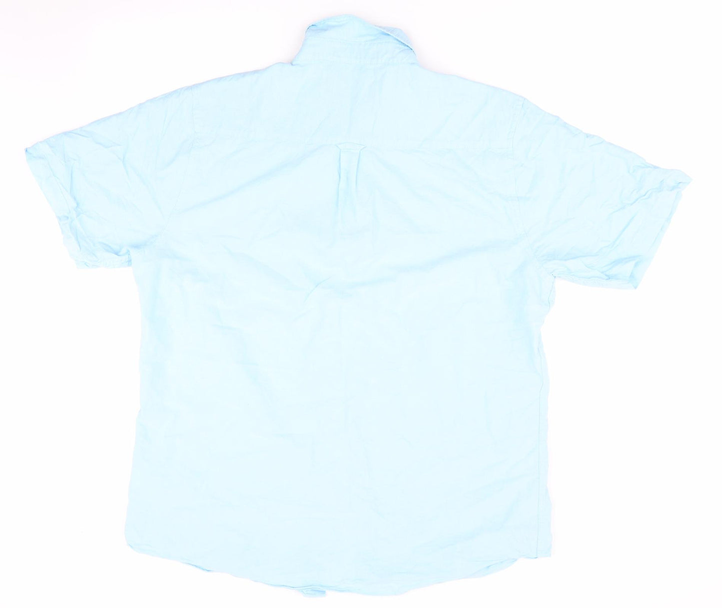 Primark Mens Blue    Button-Up Size 2XL  - Linen look shirt