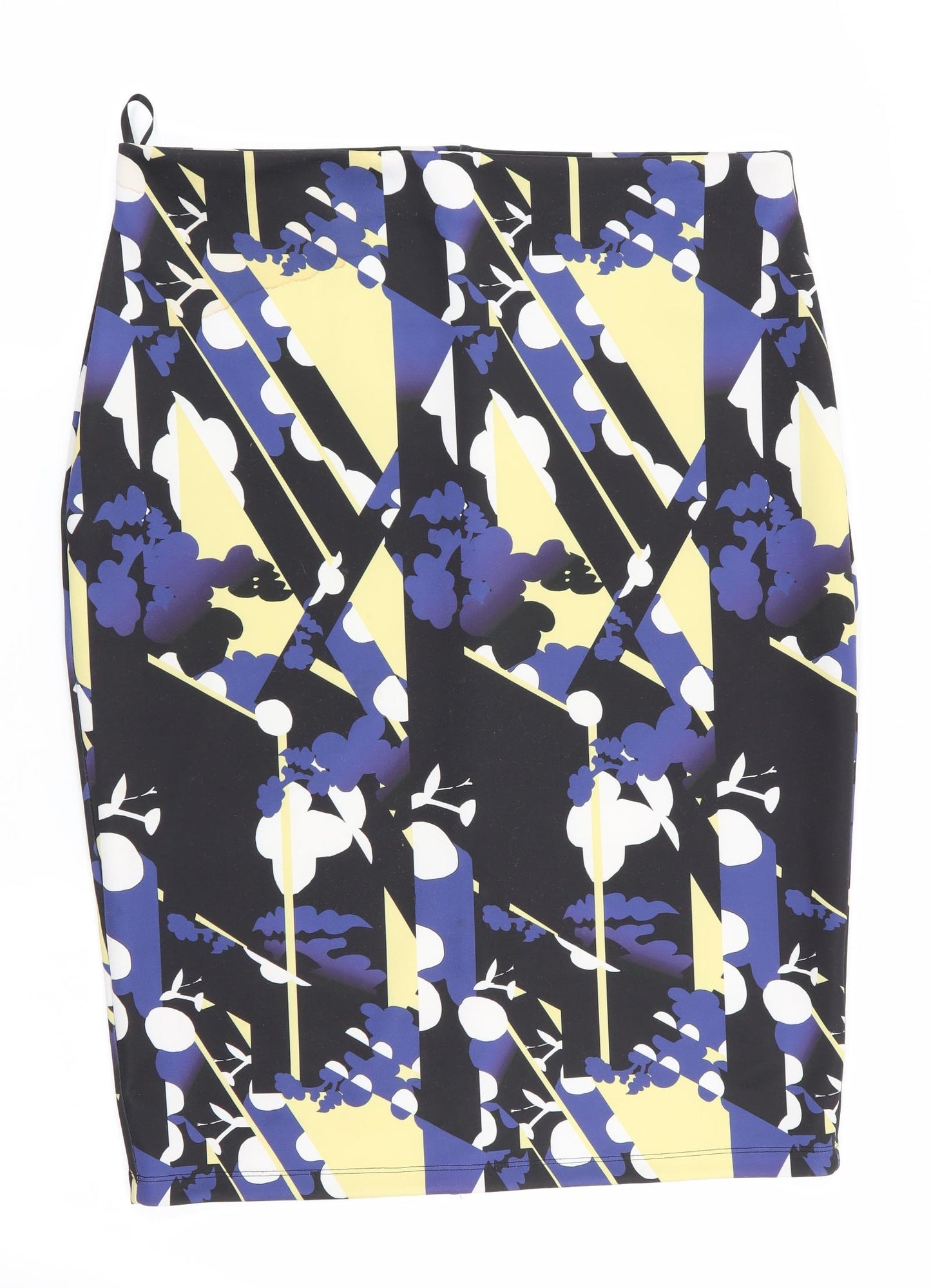 Marks and Spencer Womens Blue Geometric  Straight & Pencil Skirt Size 16