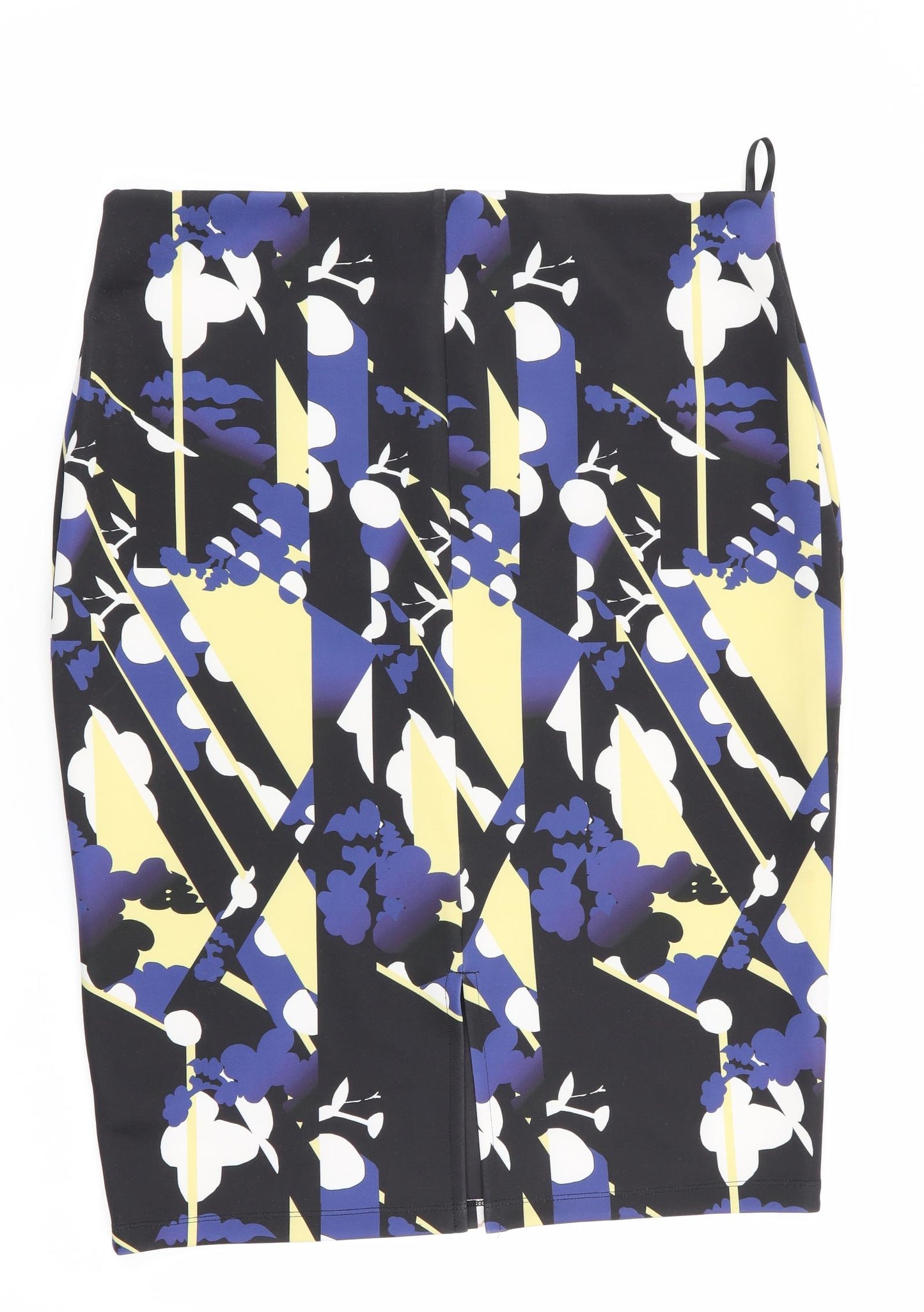 Marks and Spencer Womens Blue Geometric  Straight & Pencil Skirt Size 16