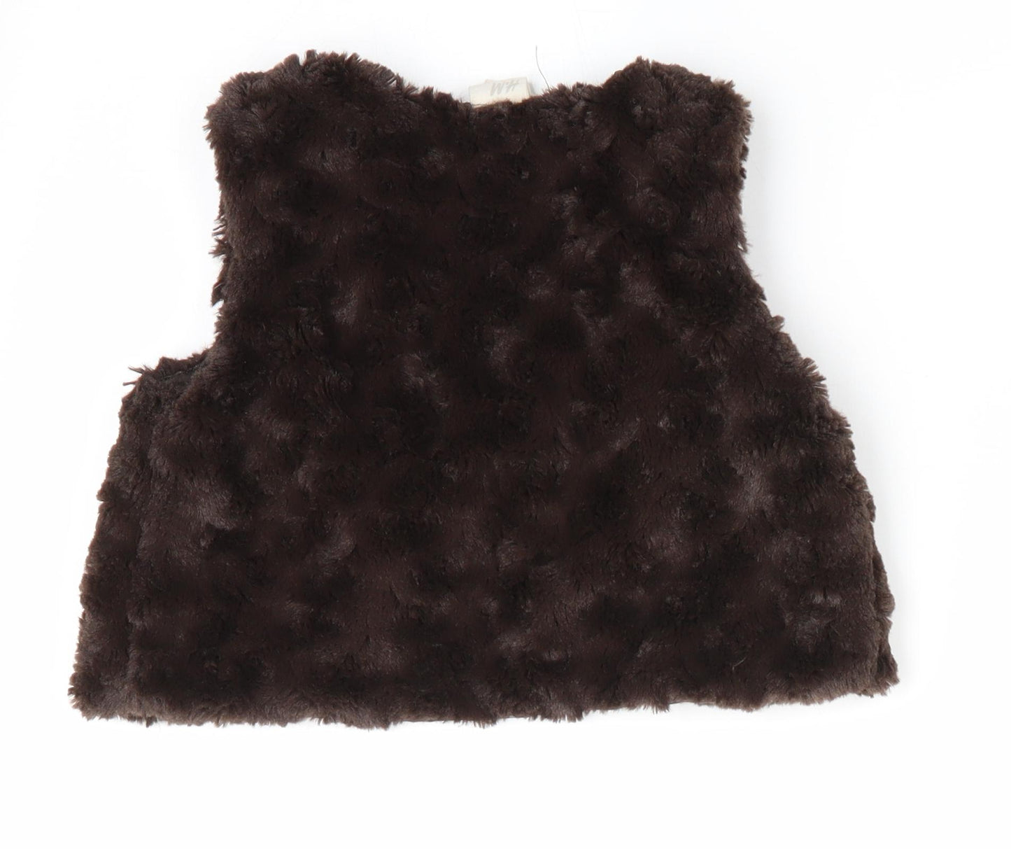 H&M Girls Brown   Gilet Waistcoat Size 18 Months  - Faux Fur