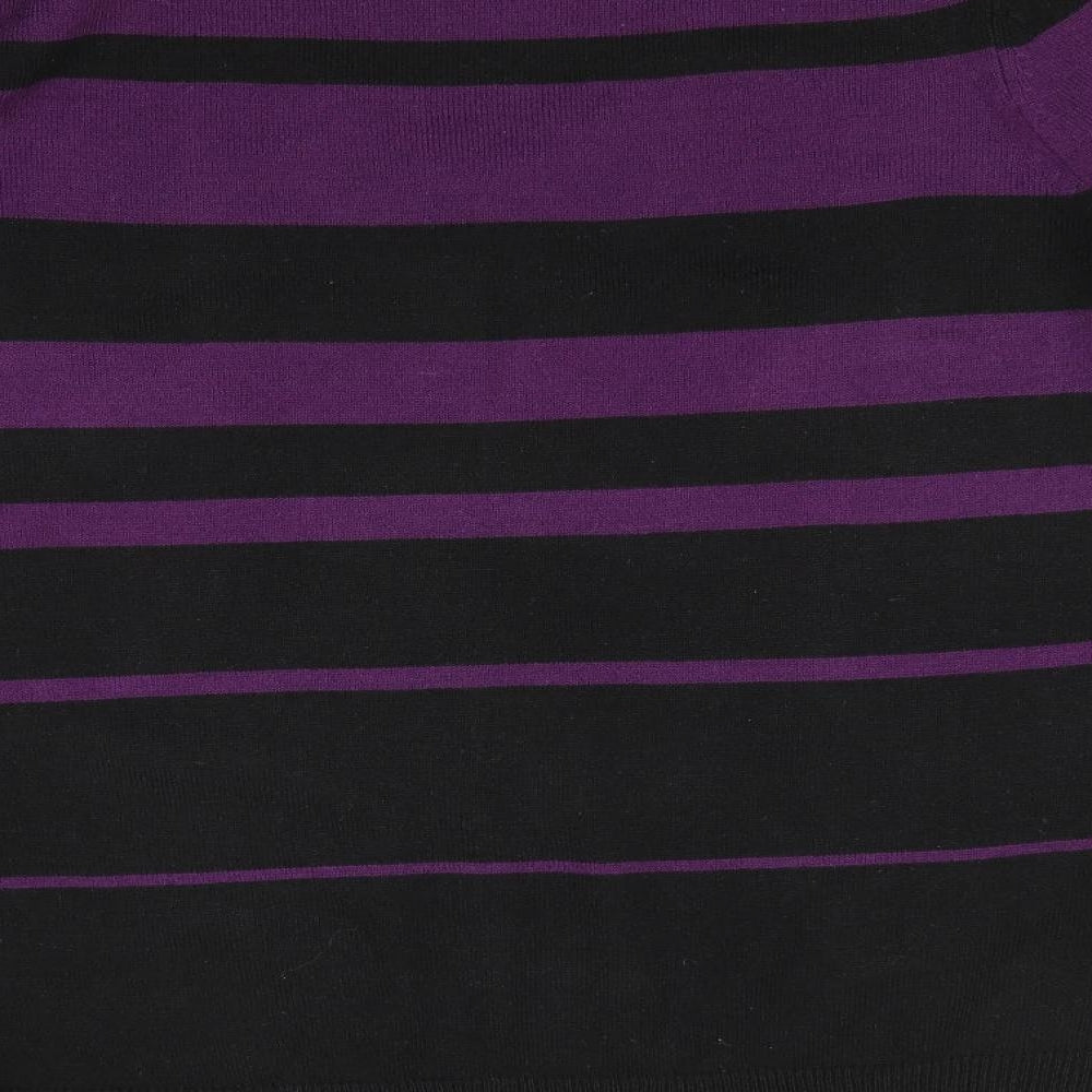 Marks and Spencer Womens Purple Striped  Pullover Jumper Size 14