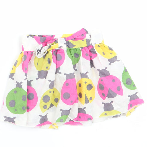 NEXT Girls White Animal Print  A-Line Skirt Size 12-18 Months  - Ladybird print