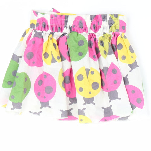 NEXT Girls White Animal Print  A-Line Skirt Size 12-18 Months  - Ladybird print