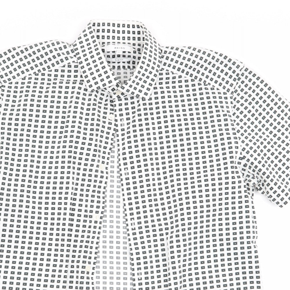 Reiss Mens Black Check   Button-Up Size L