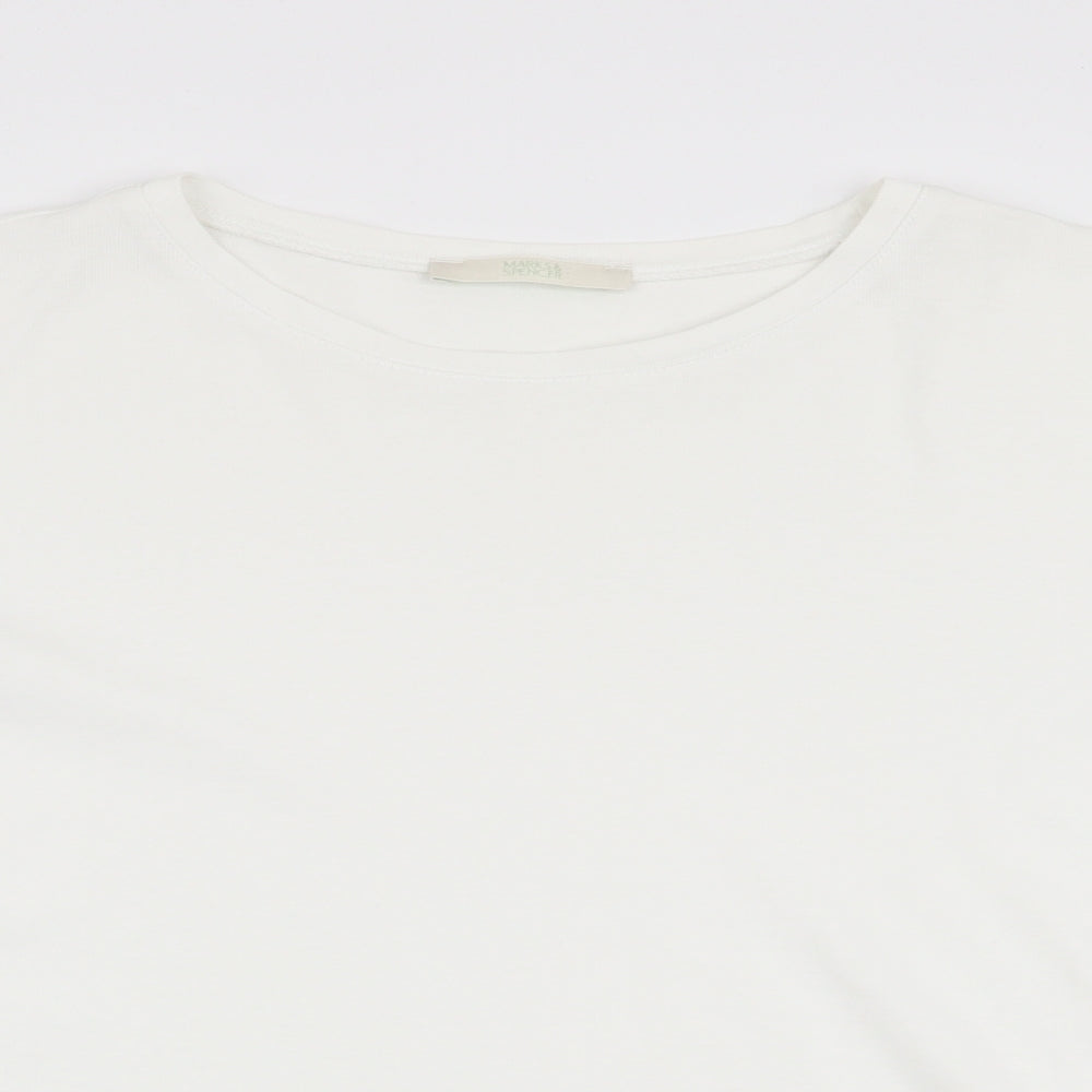 Marks and Spencer Womens White   Basic T-Shirt Size 18