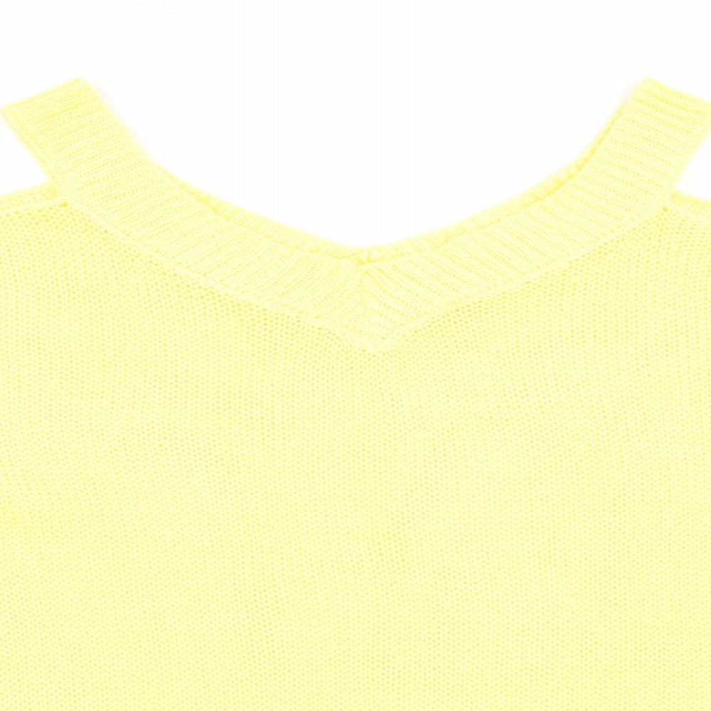 Florence and Fred Womens Yellow   Pullover Jumper Size 14  - Cut out shoulders