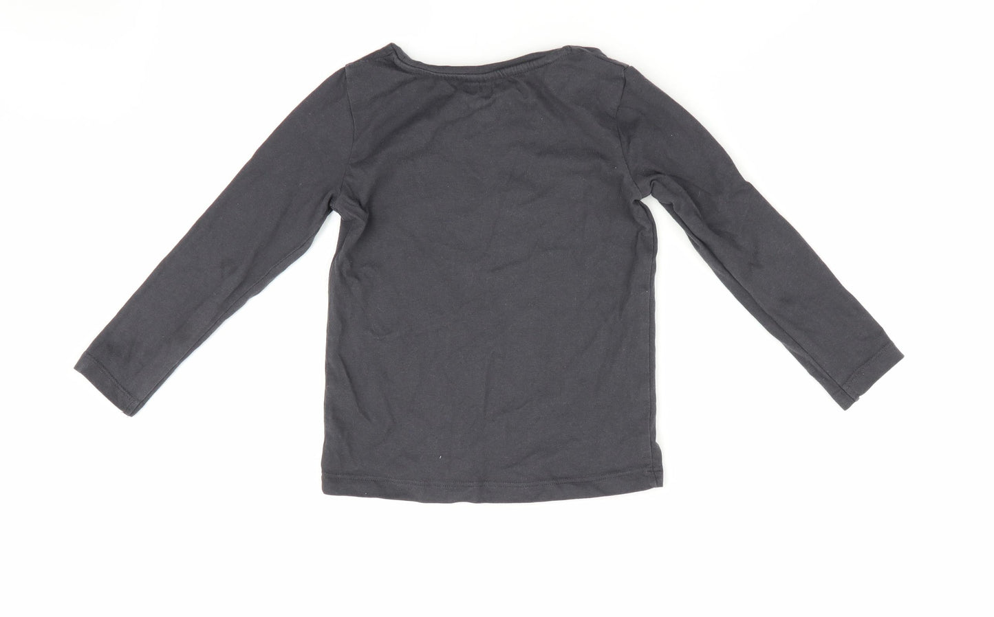 Florence and Fred Girls Grey   Basic T-Shirt Size 4-5 Years