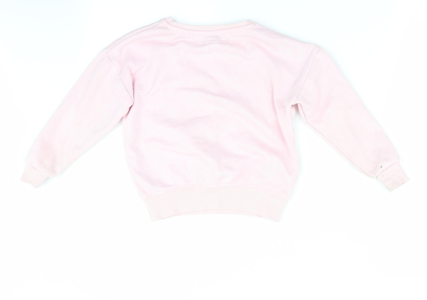 Primark Girls Pink Animal Print  Pullover Sweatshirt Size 4-5 Years  - Swan Princess
