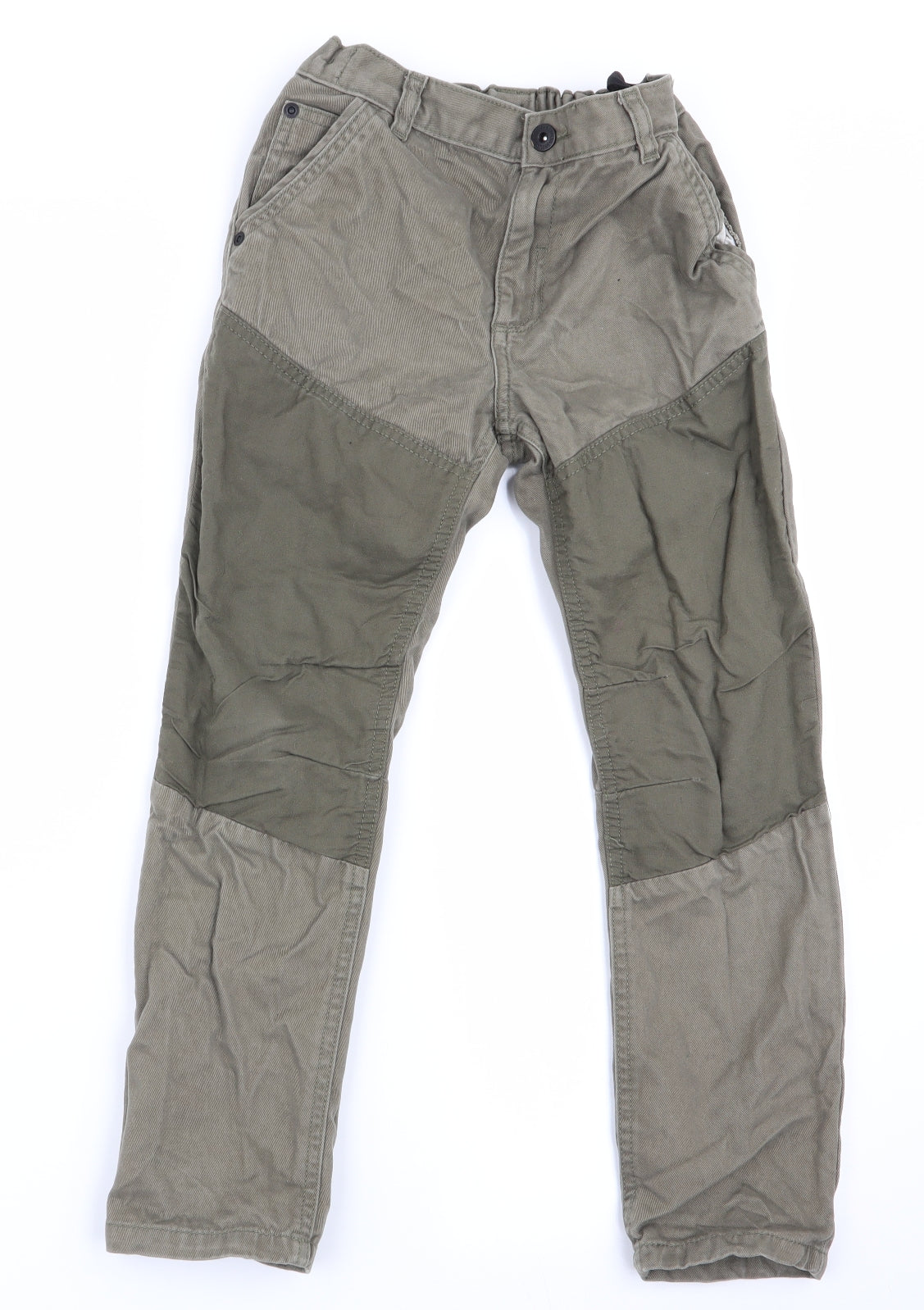 Florence and Fred Boys Green   Chino Trousers Size 7-8 Years - Back Elastication