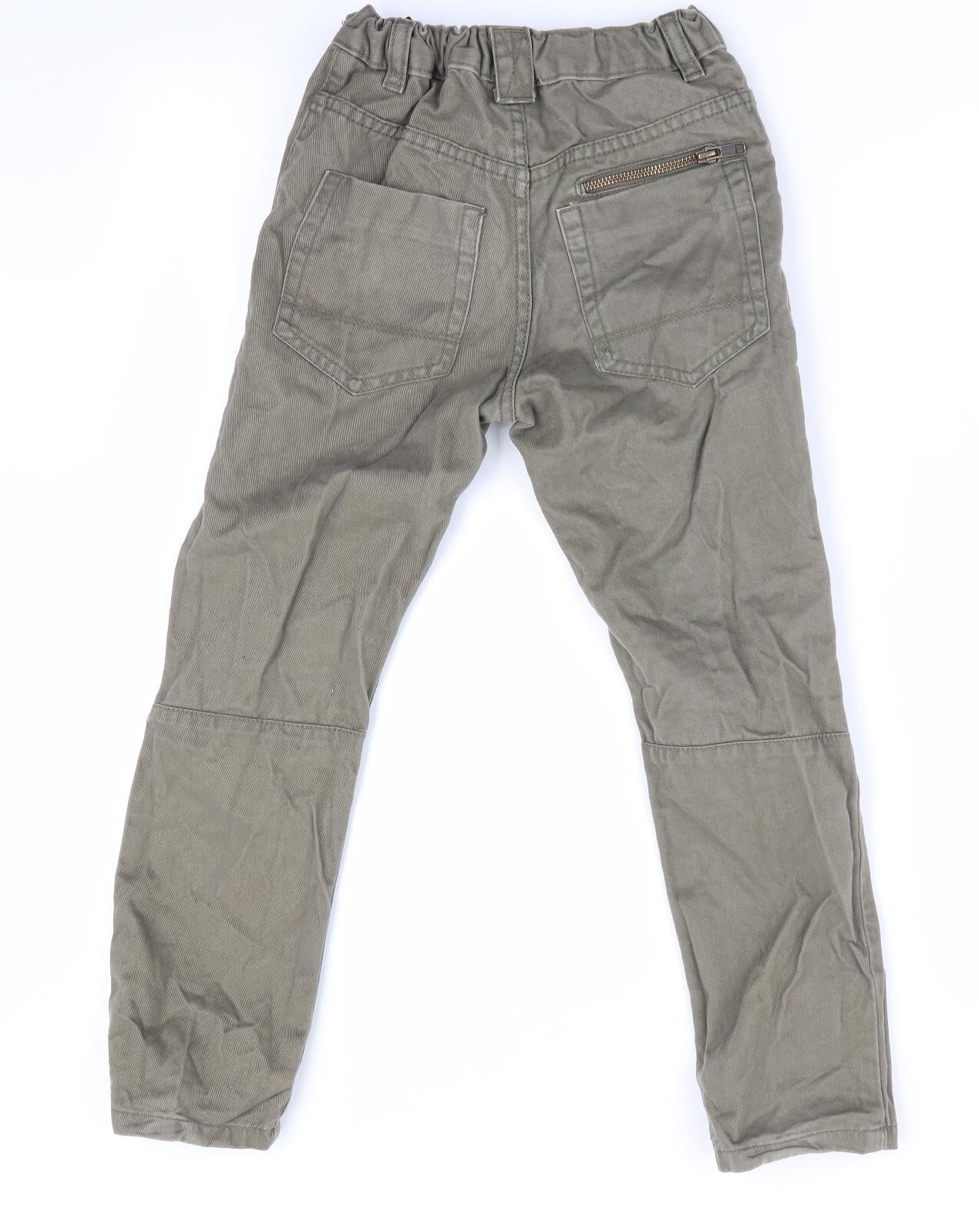 Florence and Fred Boys Green   Chino Trousers Size 7-8 Years - Back Elastication