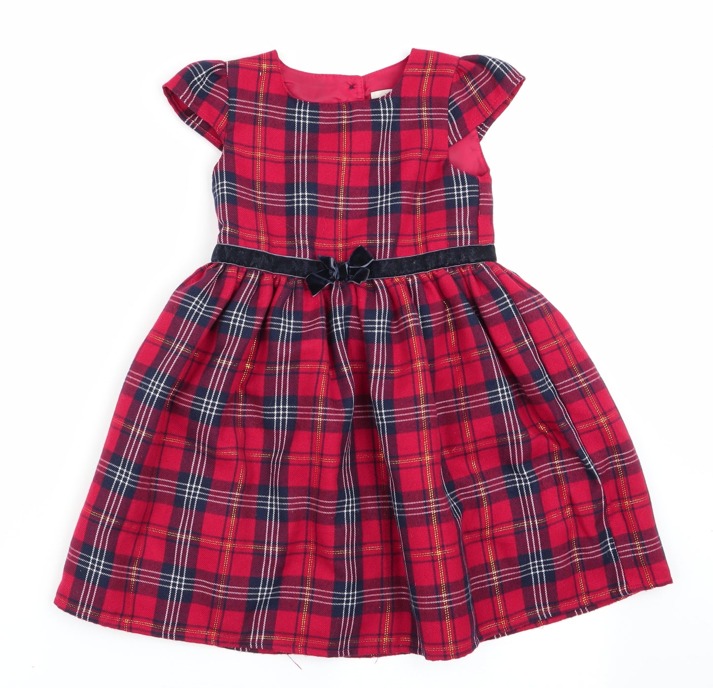 Primark Girls Red Check  Fit & Flare  Size 2-3 Years