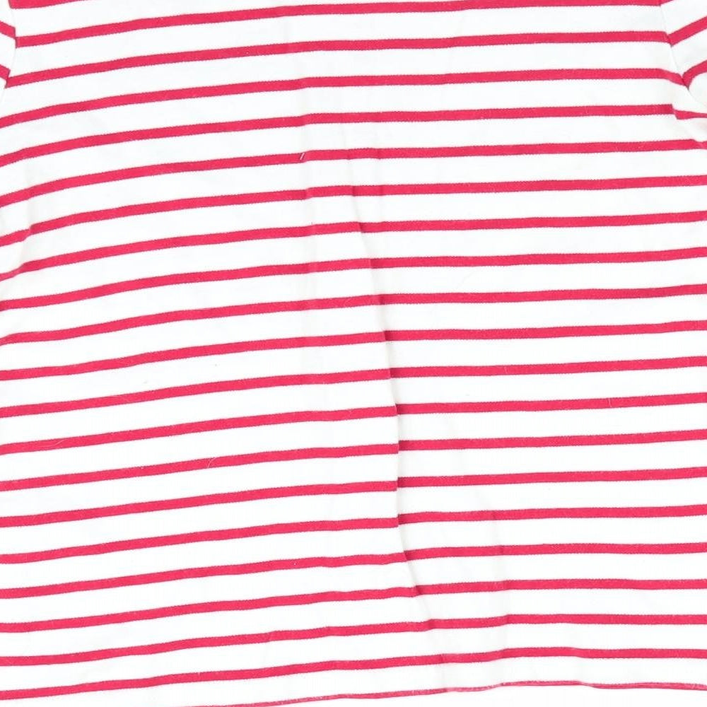 Joules Girls Red Striped  Basic T-Shirt Size 7-8 Years  - incredi bauble