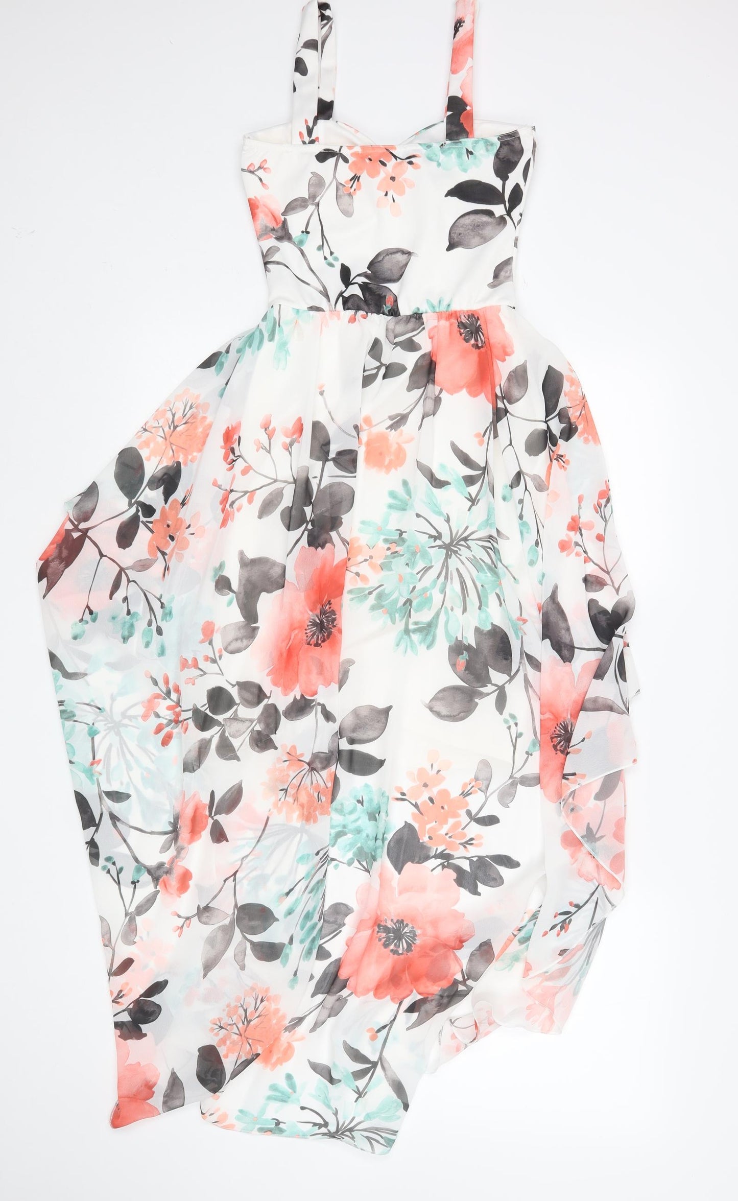Kiah Womens Multicoloured Floral  Tank Dress  Size 8